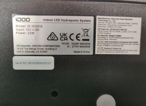 iDOO Hydroponics Growing System Kit 12Pods, Christmas Gifts for Women Mom, Herb Garden Indoor with LED Grow Light for Home, Built-in Fan, Auto-Timer, Adjustable Height Up to 11.3", 12Pods WiFi-Black