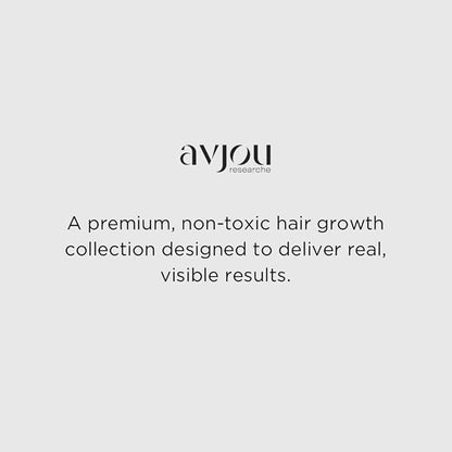 Avjou Researche™ Scalp Serum – Thicker, Fuller-Looking Hair + Targets Visible Signs of Premature Greying – 3 Patented Ingredients – Backed by Cosmetic Science – Oil-Free, All Hair Types, 1.7 oz