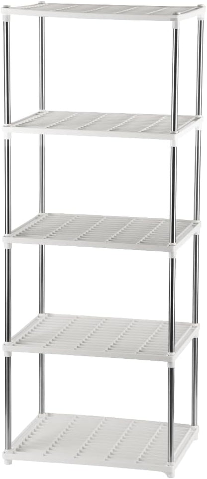 5 Layer Sprouting Tray Storage Shelf, Plant Shelf Nursery Pot Seeding Tray Container Shelves Indoor/Outdoor Plant Rack Holder (White)