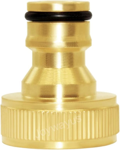 Joywayus 4Pcs 3/4" GHT Female Brass Garden Water Hose Pipe Faucet Nozzle Quick Connect Adapter