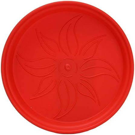 Mintra Home Garden Pots 4pk - Flowers, Herbs, Plants, Indoor, Outdoor, Colorful, Wholesale, Bulk (Red, 13cm Diameter (5in))