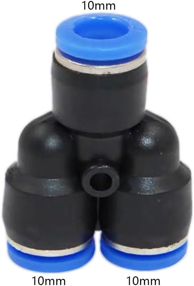 10mm OD Y splitter Push to connect Fittings,push to connect air fittings, air line push connectors (5 Pcs)