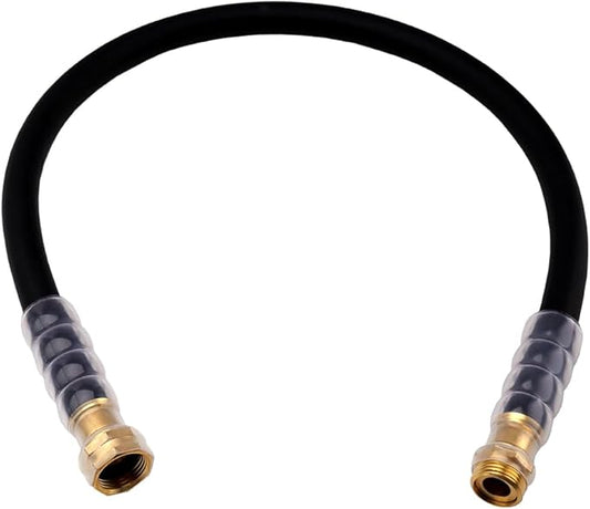 Leader Garden Hose 3ft x 5/8", 300PSI Working, 1000PSI Burst, Heavy Duty Short Water Hose, Hot/Cold Water, Five Layered Braiding for Durability (Black)