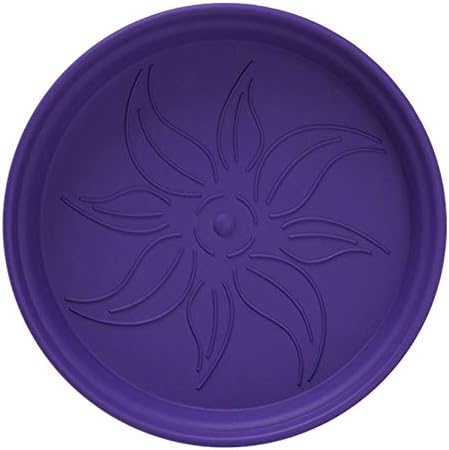 Mintra Home Garden Pots 4pk - Flowers, Herbs, Plants, Indoor, Outdoor, Colorful, Wholesale, Bulk (Purple, 15cm Diameter (5.9in))