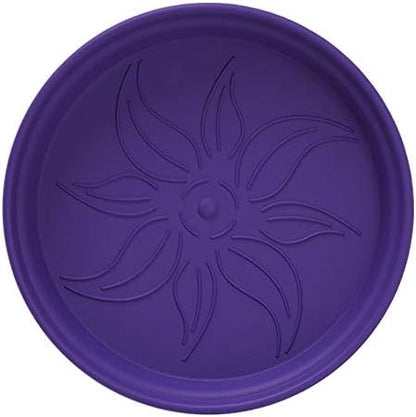 Mintra Home Garden Pots 4pk - Flowers, Herbs, Plants, Indoor, Outdoor, Colorful, Wholesale, Bulk (Purple, 15cm Diameter (5.9in))