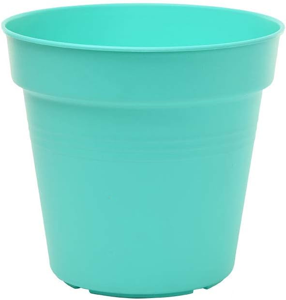 Mintra Home Garden Pots 4pk - Flowers, Herbs, Plants, Indoor, Outdoor, Colorful, Wholesale, Bulk (Teal, 17cm Diameter (6.6in))