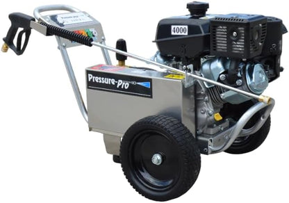 Pressure-Pro Eagle II EB4040KG Belt Driven 4000 PSI Cold Water Pressure Washer, 4.0 GPM, CH440 Engine, Includes Spray Gun and Extension Wand, 5 QC Nozzle Tips, 3/8-inch x 50-Foot Non-Marking Hose