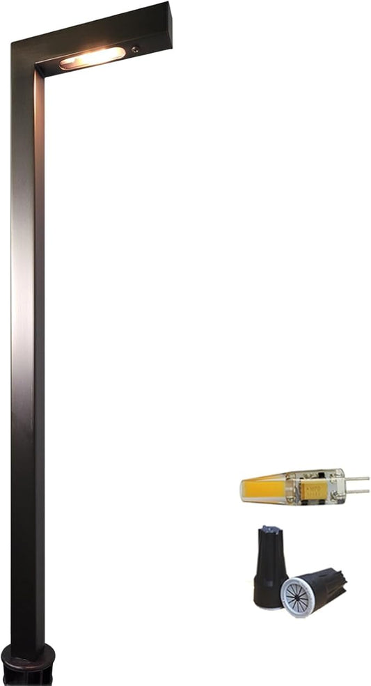 COLOER Brass Low Voltage Garden Lights Outdoor Waterproof 1-Pack with 2W LED G4 Bulb, Landscape Light for Outside, Pathway Lights for Yard,IP65 Waterproof Landscape Lighting(603B)