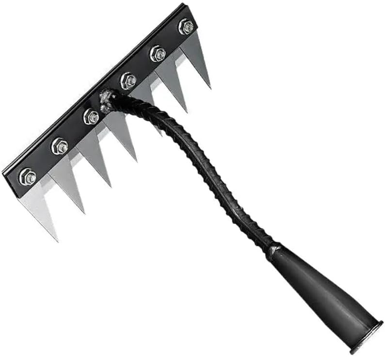 Gardenia Iron Weeding Rake, 2025 Gardenia Iron Weeding rake, Ironrake The Heavy-Duty Irons Weedings Rakes,Irons Rakes for Gardening and Weedings (5 Teeth) (7 Teeth)