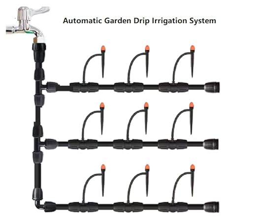 1/4" Drip Irrigation Emitters, Yulaiyoen 1/4-inch Spray Emitters 30 Pack, Automatic Drip Irrigation Parts Accessories, 360 Degree Drip Irrigation Sprinkler Heads Sprayer for Irrigation System