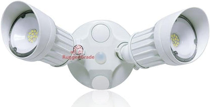 RuggedGrade 20W Lacuna II Series LED Flood Light - 2,400 Lumens - 5000K Bright White - White Housing - Outdoor LED Light - DLC 5.1 Premium