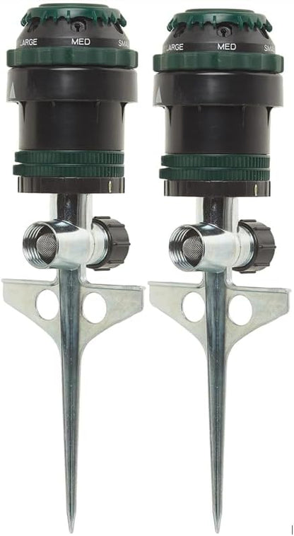 2-Pack H2O-6 Gear Drive Sprinkler - Versatile Gear Drive for Efficient Lawn Watering
