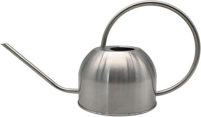 Hamiledyi 50 oz/1500 ml Stainless Steel Watering Can with Long Spout Metal Watering Can Indoor Outdoor Flower Watering Pot for Garden Orchid Bonsai Office Desk Plants (Silver)