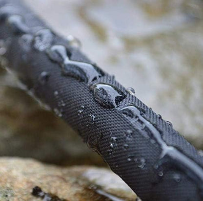 Rocky Mountain Goods 75-Foot Flat Soaker Hose - Heavy Duty Double Layer Design - Saves 70% Water - Consistent Drip Throughout Hose - Garden/Vegetable Safe