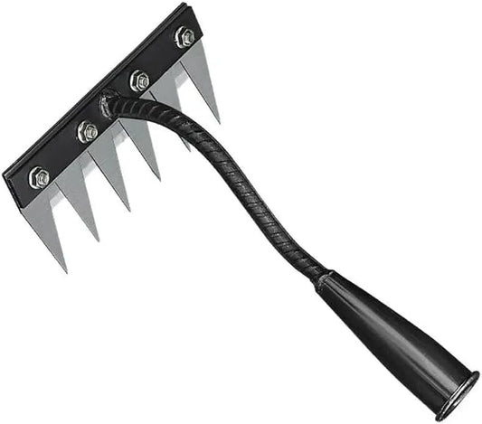 Gardenia Iron Weeding Rake, 2025 Gardenia Iron Weeding rake, Ironrake The Heavy-Duty Irons Weedings Rakes,Irons Rakes for Gardening and Weedings (5 Teeth) (6 Teeth)
