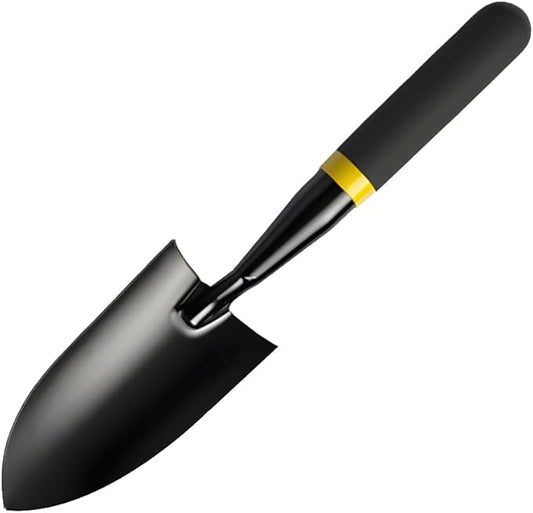 Garden Trowel - Metal Hand Shovel with Rubber Handle. This Garden Hand Trowel is Easy to use and Suitable for Soil Planting, Digging, transplanting and Outdoor Exploration Activities.