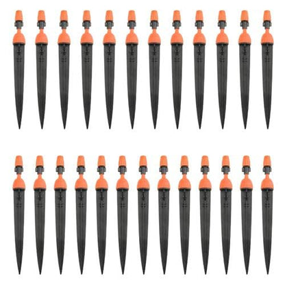 XINGYHENG 50Pcs(25Pairs) 360 Degree Adjustable Misting Drippers Atomizing Connector Spray Misting Dripped Closed Integral Emitter Nozzle Sprinkler Irrigation System