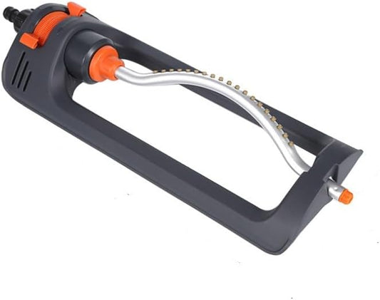 Oscillating Lawn Sprinkler with 19 Hole Brass Nozzles, Covers up to 8-10m, Includes Spray Jet Cleaning Needle