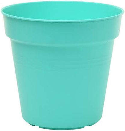 Mintra Home Garden Pots 4pk - Flowers, Herbs, Plants, Indoor, Outdoor, Colorful, Wholesale, Bulk (Teal, 11cm Diameter (4.3in))