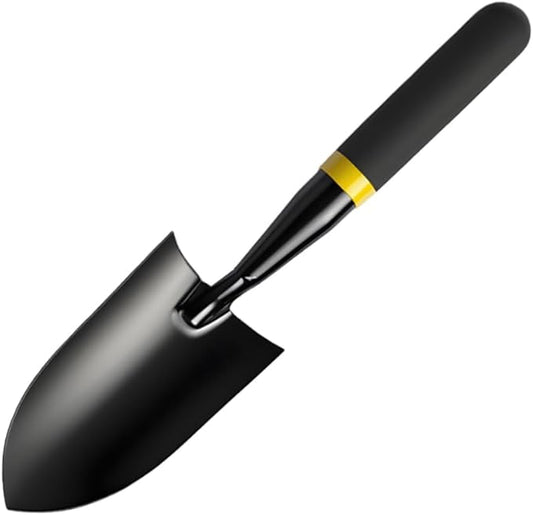 Garden Trowel - Metal Hand Shovel with Rubber Handle. This Garden Hand Trowel is Easy to use and Suitable for Soil Planting, Digging, transplanting and Outdoor Exploration Activities.