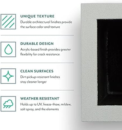 PolyStone Milan Tall Modern Outdoor/Indoor Rectangular Trough Planter, 46" L X 17" W X 19" H, Lightweight, Heavy Duty, Weather Resistant, Polymer Finish, Commercial and Residential (Concrete Gray)