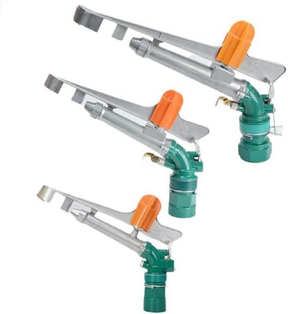 2-Inch Farm Irrigation Spray Gun, Pack of 2, 360° Rotating Lawn Sprinkler, Large Area Garden Watering System