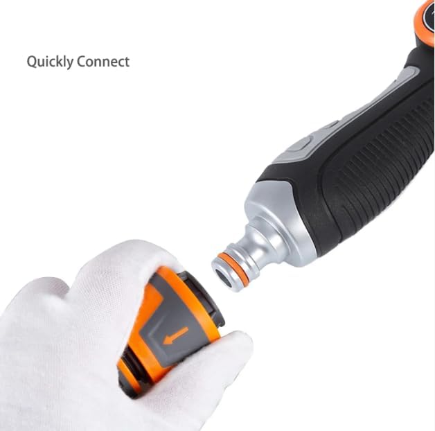 Hicks Ridge - Heavy Duty Watering Wand - 180° Rotating Head - 18-inch Metal Long Hose Nozzle Sprayer - Wand with Thumb Flow Control - Perfect for Hanging Baskets, Shrubs, Seedbed, Garden, and Lawn