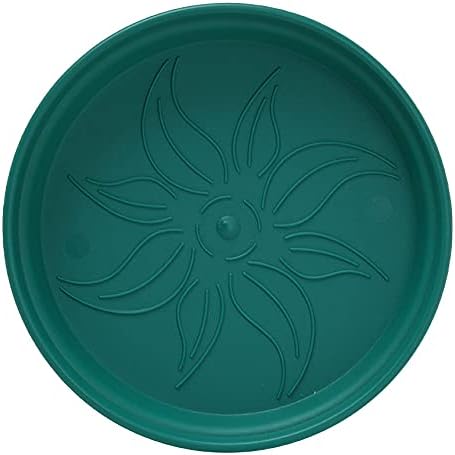 Mintra Home Garden Pots 4pk - Flowers, Herbs, Plants, Indoor, Outdoor, Colorful, Wholesale, Bulk (Forest Green, 17cm Diameter (6.6in))