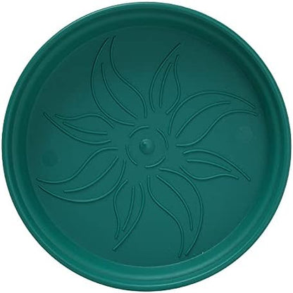 Mintra Home Garden Pots 4pk - Flowers, Herbs, Plants, Indoor, Outdoor, Colorful, Wholesale, Bulk (Forest Green, 17cm Diameter (6.6in))