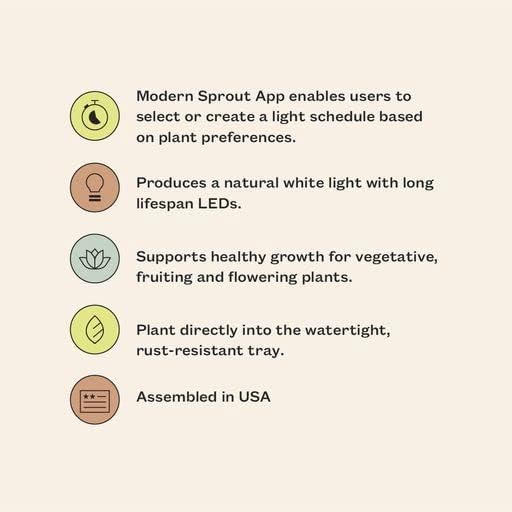 Modern Sprout Smart Growhouse - LED Grow Light for Indoor Plants - Plant Grow Light for Indoor Gardening System - Countertop Planter for Herb Garden with Smart App Control - Matte Black