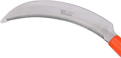 Zenport K208P Harvest Sickle with Plastic Handle, Light Serration, 6.5-Inch Stainless Steel Blade, Orange (3)