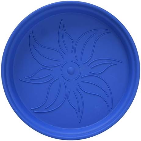 Mintra Home Garden Pots 4pk - Flowers, Herbs, Plants, Indoor, Outdoor, Colorful, Wholesale, Bulk (Blue, 17cm Diameter (6.6in))