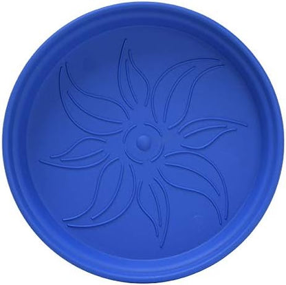 Mintra Home Garden Pots 4pk - Flowers, Herbs, Plants, Indoor, Outdoor, Colorful, Wholesale, Bulk (Blue, 13cm Diameter (5in))