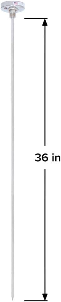 REOTEMP Heavy Duty Compost Thermometer - Fahrenheit (36 Inch Stem), Made in The USA