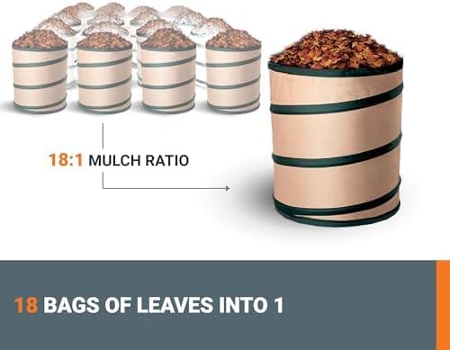 WORX WG509 12 Amp Trivac, 3 in 1 Electric Leaf Blower, Leaf Vacuum & Leaf Mulcher for Lawn Care