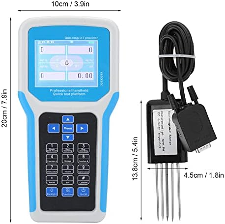 Soil Tester, 7 in 1 Large Digital Display Soil Test Kit with , Temperature, Conductivity, Nitrogen, and Test, Handheld Nutrient Plant Fertilizer Soil Meter Data Logging