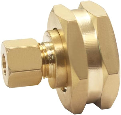 Hooshing 2PCS 3/4" GHT Garden Hose Female Thread to 1/4" OD Compression Brass Connectors with Washers Faucet to Hose Adapter