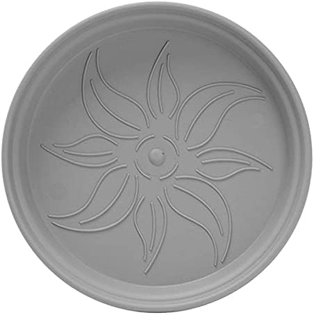 Mintra Home Garden Pots 4pk - Flowers, Herbs, Plants, Indoor, Outdoor, Colorful, Wholesale, Bulk (Grey, 19cm Diameter (7.5in))