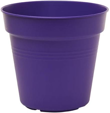 Mintra Home Garden Pots 4pk - Flowers, Herbs, Plants, Indoor, Outdoor, Colorful, Wholesale, Bulk (Purple, 11cm Diameter (4.3in))