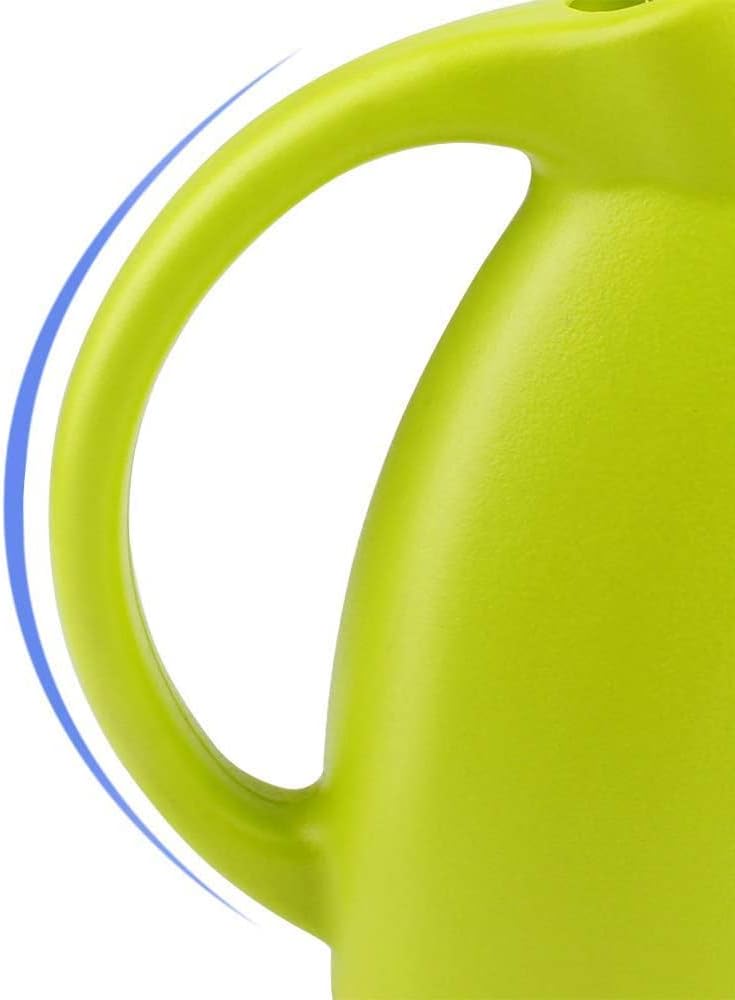 MyLifeUNIT Plastic Watering Can, Elegant Watering Pot, 1/2-Gallon (Green)