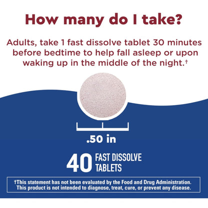 Nature Made Wellblends Back To Sleep 3 in 1 - 40 Fast Dissolve Tablets