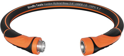 Giraffe Tools Short Leader Hose 3ft x 5/8", Heavy Duty Garden Water Hose, Flexible & Lightweight Hybrid Hose with Swivel Handle, Male to Female Fittings