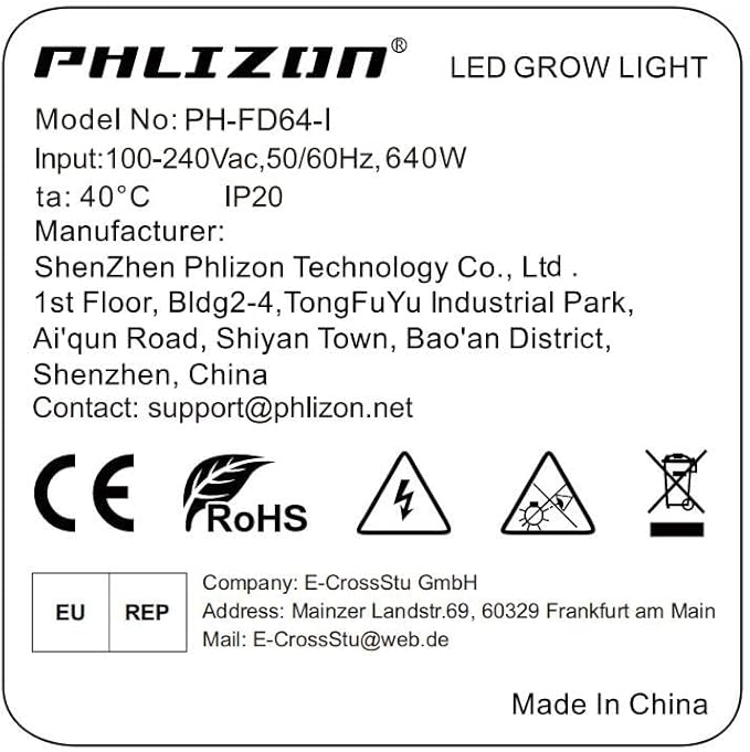 Phlizon FD6500 650W Plant Led Grow Light for 4x4 5x5ft 6x6ft Daisy Chain Dimmable Indoor Commercial Plants Grow Light with LM281B & Brand Driver Full Spectrum Growing Lamps (FD6500)