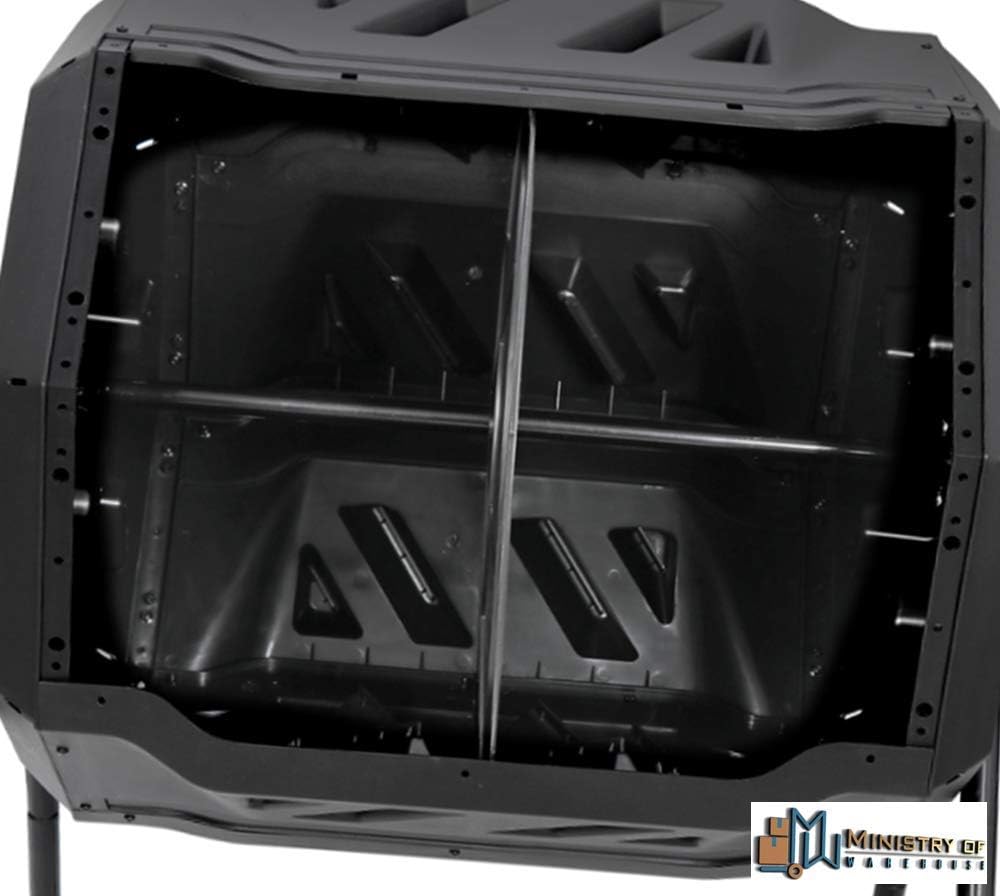 Composting Tumbler 43 Gallon Outdoor Gardening Large Compost Bin Dual Chambers