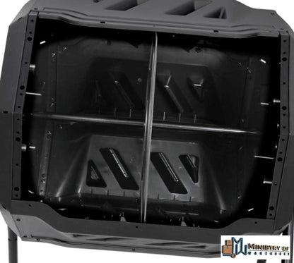 Composting Tumbler 43 Gallon Outdoor Gardening Large Compost Bin Dual Chambers