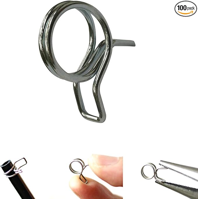 Heeqinn 1/4" Irrigation Hose Clamp, Firm and Leak-Proof, Easy to Install, Solution for Leaking of Drip Irrigation Kit Connector, Irrigation Fit, Irrigation part, 100pcs