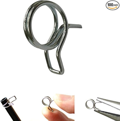 Heeqinn 1/4" Irrigation Hose Clamp, Firm and Leak-Proof, Easy to Install, Solution for Leaking of Drip Irrigation Kit Connector, Irrigation Fit, Irrigation part, 100pcs