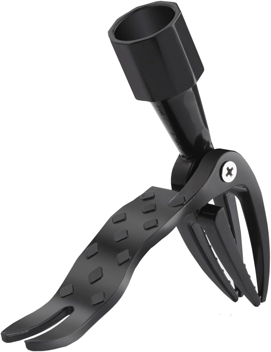 The Stand Up Weed Puller Tool with Long Handle-Made with Adjustable Stainless Steel Handle and 4-Claw Head Design for Lawn.