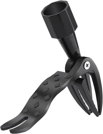 The Stand Up Weed Puller Tool with Long Handle-Made with Adjustable Stainless Steel Handle and 4-Claw Head Design for Lawn.