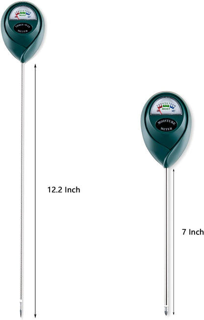 Tennedriv Green Long Probe Soil Moisture Meter for Outdoor Plants, Plant Water Meter for Outdoor Plants,Plant Moisture Meter for Indoor Plants and Outdoor Plants, No Batteries Required, 2 Pack